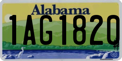 AL license plate 1AG1820