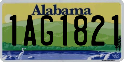 AL license plate 1AG1821