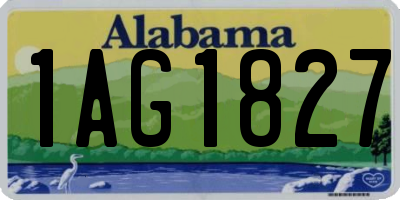 AL license plate 1AG1827