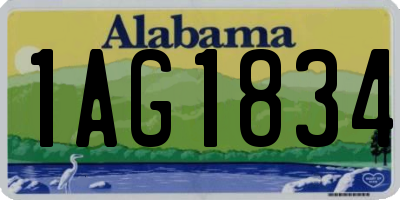 AL license plate 1AG1834