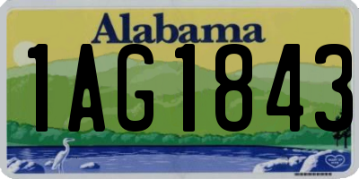 AL license plate 1AG1843