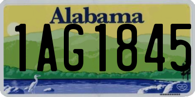 AL license plate 1AG1845