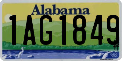 AL license plate 1AG1849