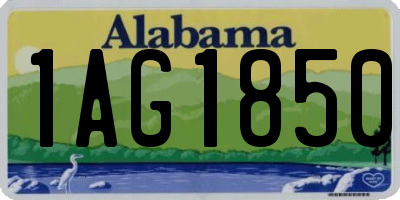 AL license plate 1AG1850