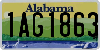 AL license plate 1AG1863