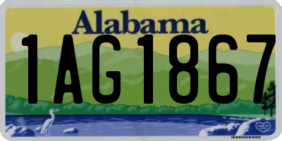 AL license plate 1AG1867