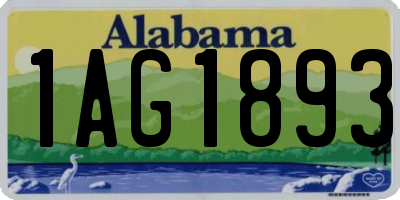 AL license plate 1AG1893