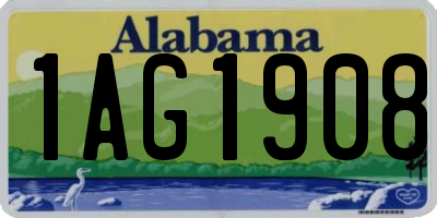AL license plate 1AG1908