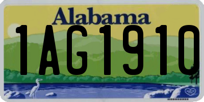 AL license plate 1AG1910
