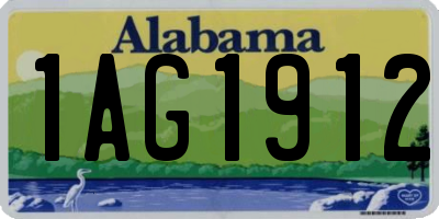 AL license plate 1AG1912