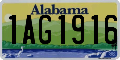 AL license plate 1AG1916
