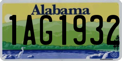 AL license plate 1AG1932