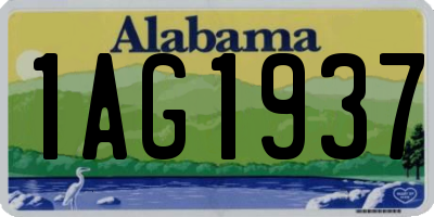 AL license plate 1AG1937