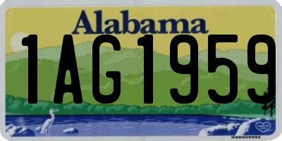 AL license plate 1AG1959