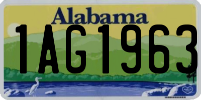 AL license plate 1AG1963