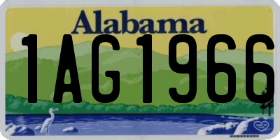AL license plate 1AG1966