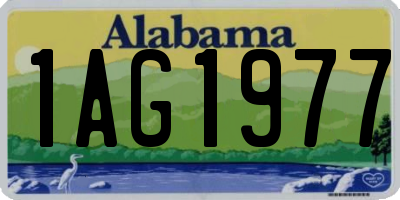 AL license plate 1AG1977