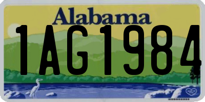 AL license plate 1AG1984