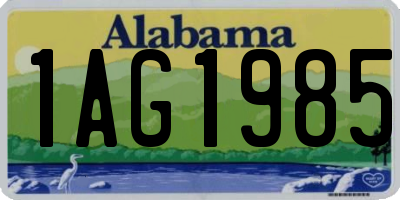 AL license plate 1AG1985