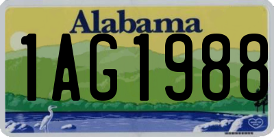 AL license plate 1AG1988