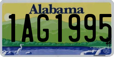 AL license plate 1AG1995