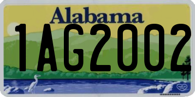 AL license plate 1AG2002