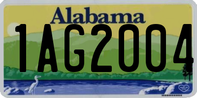 AL license plate 1AG2004