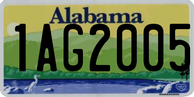 AL license plate 1AG2005