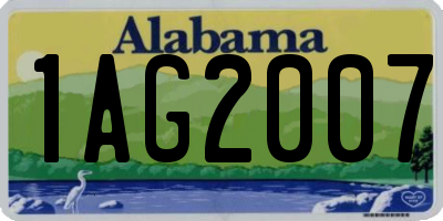 AL license plate 1AG2007