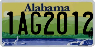 AL license plate 1AG2012