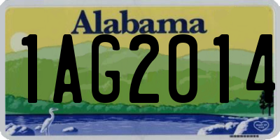 AL license plate 1AG2014