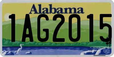 AL license plate 1AG2015