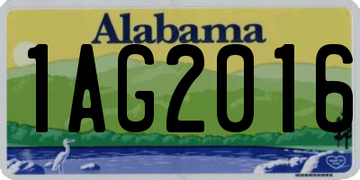 AL license plate 1AG2016