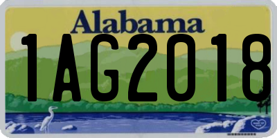 AL license plate 1AG2018