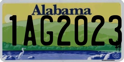 AL license plate 1AG2023