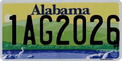 AL license plate 1AG2026