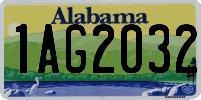 AL license plate 1AG2032