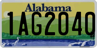 AL license plate 1AG2040