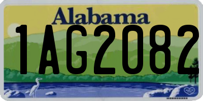 AL license plate 1AG2082
