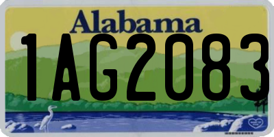 AL license plate 1AG2083