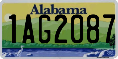 AL license plate 1AG2087