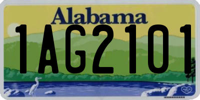 AL license plate 1AG2101