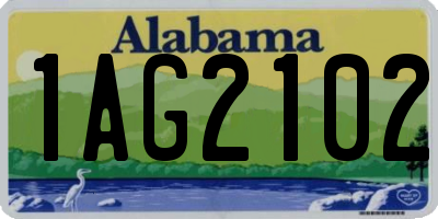 AL license plate 1AG2102
