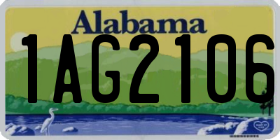 AL license plate 1AG2106