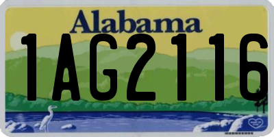 AL license plate 1AG2116