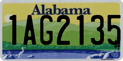 AL license plate 1AG2135