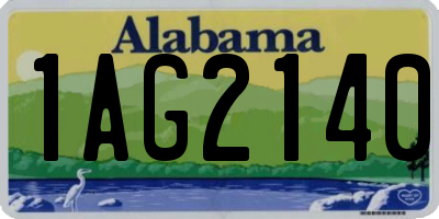 AL license plate 1AG2140