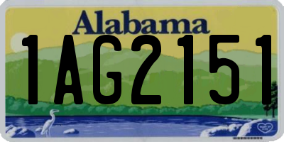 AL license plate 1AG2151