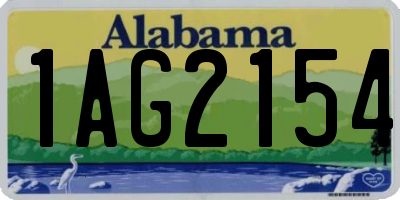 AL license plate 1AG2154