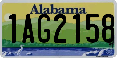 AL license plate 1AG2158